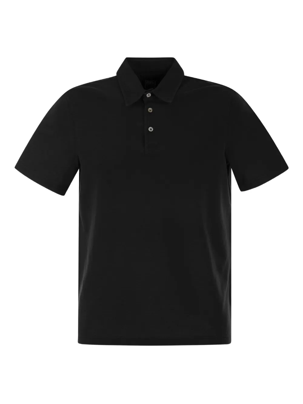 Fedeli Poloshirt mit Knopfleiste - Schwarz