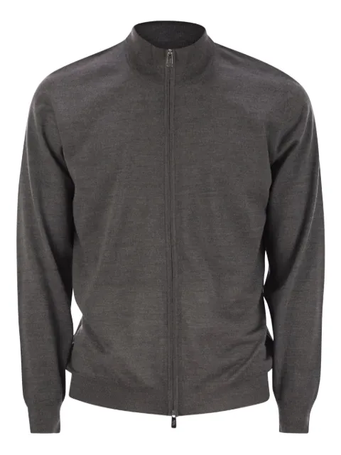 Fedeli 镂空针织拉链开衫