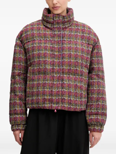 Ea7 Emporio Armani plaid puffer jacket