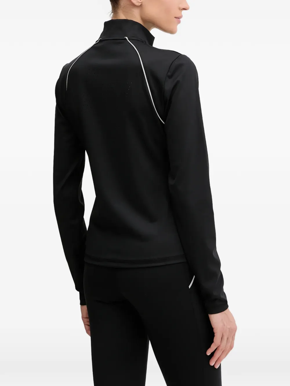 Ea7 Logo-patch Sweatshirt In Black