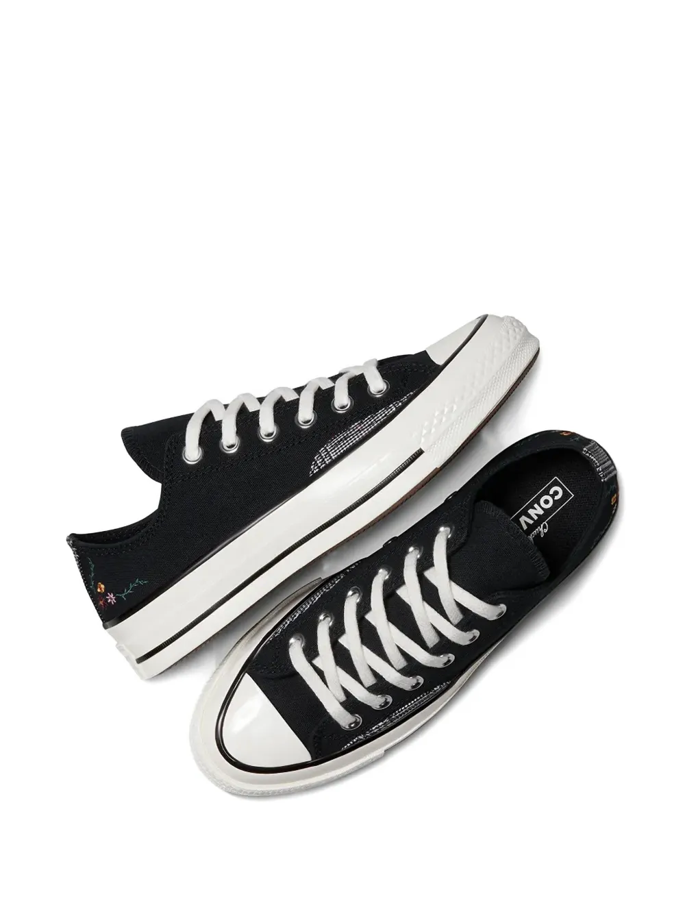 Converse Chuck 70 floral embroidered sneakers Zwart