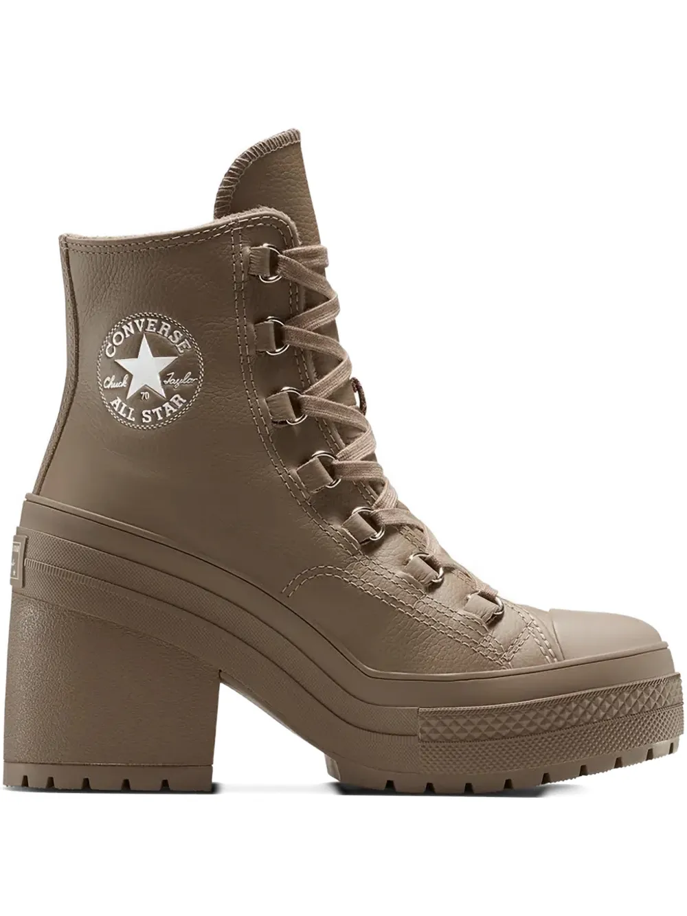 Converse Chuck 70 lace-up block-heel boots | Brown | Image 1