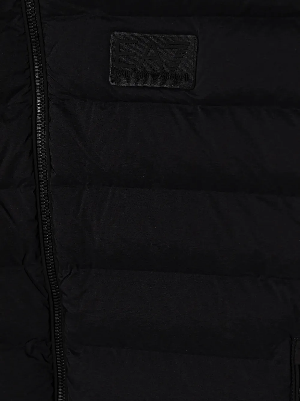 Ea7 Hooded Padded Jacket In Black