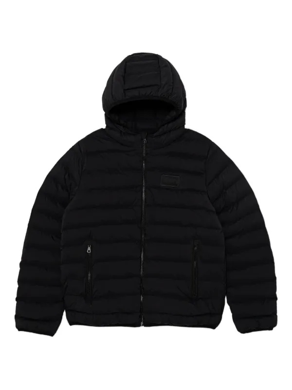 Ea7 Emporio Armani フーデッド パデッドジャケット | ブラック