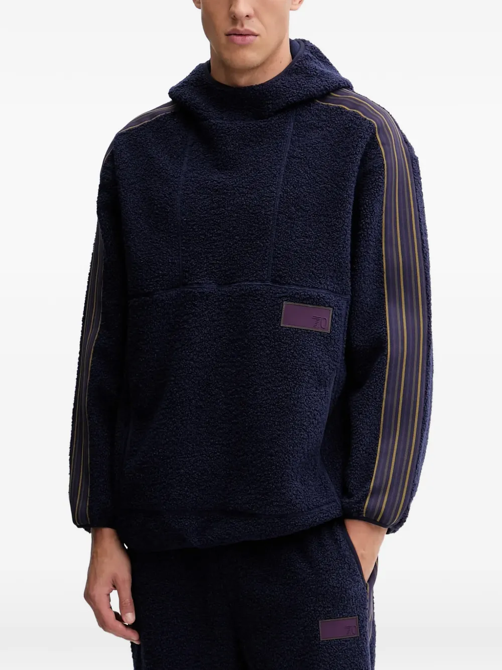 Ea7 Emporio Armani striped hoodie - Blu