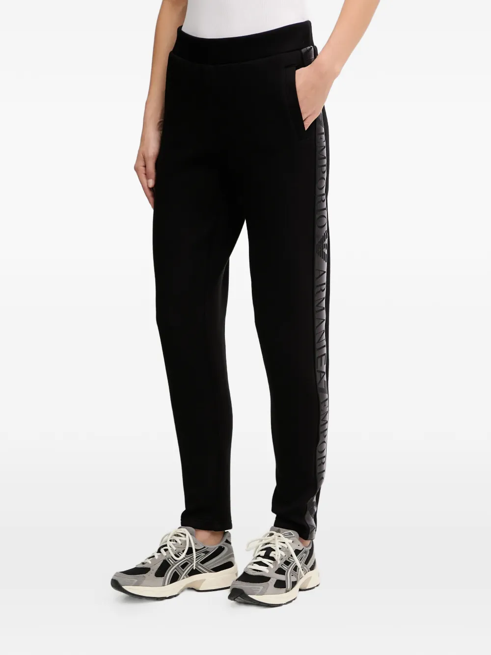 Ea7 Emporio Armani Jumpsuit met logostreep Zwart