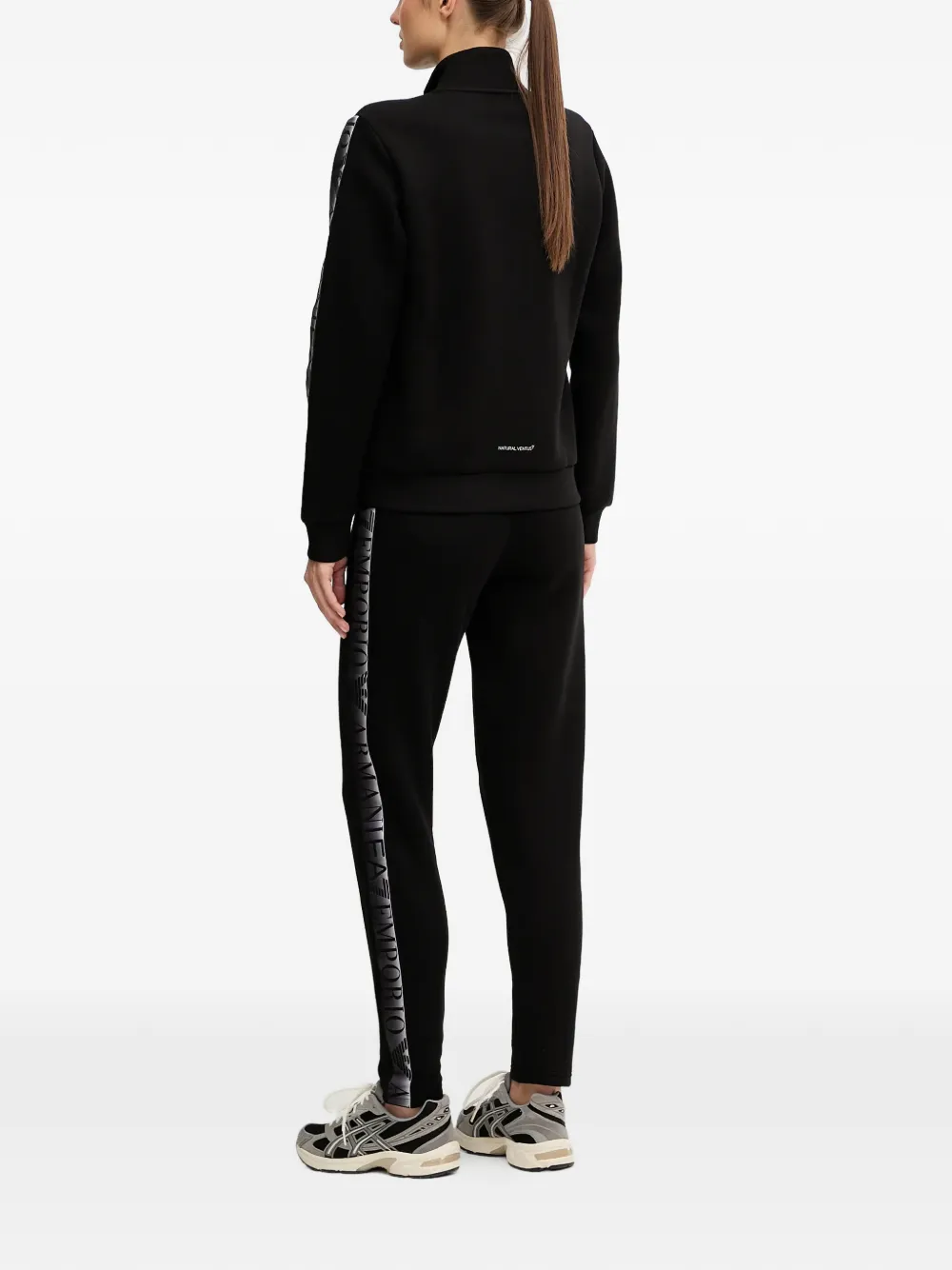 Ea7 Emporio Armani Jumpsuit met logostreep Zwart