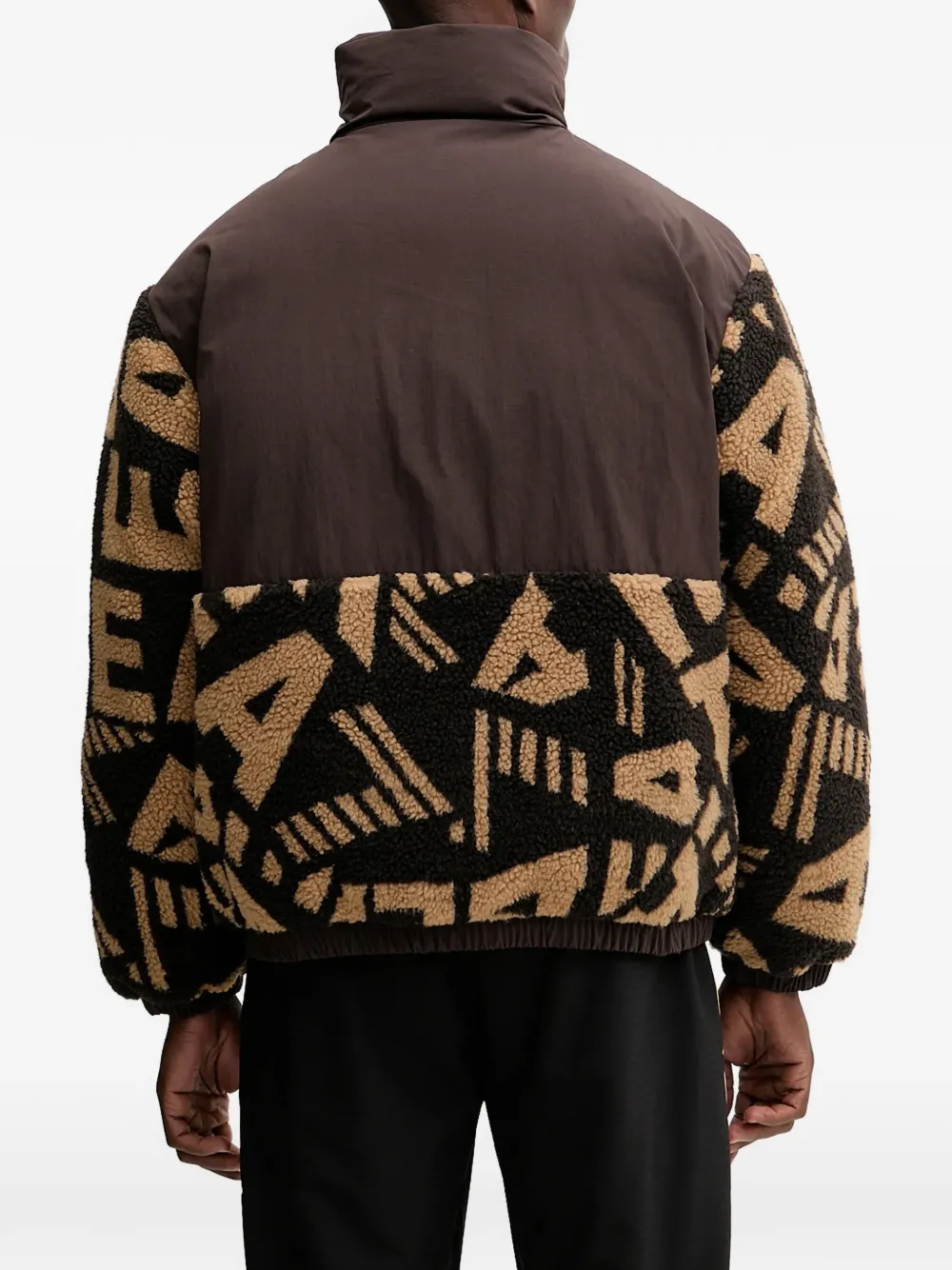 Ea7 Logo-patch Jacket In Brown