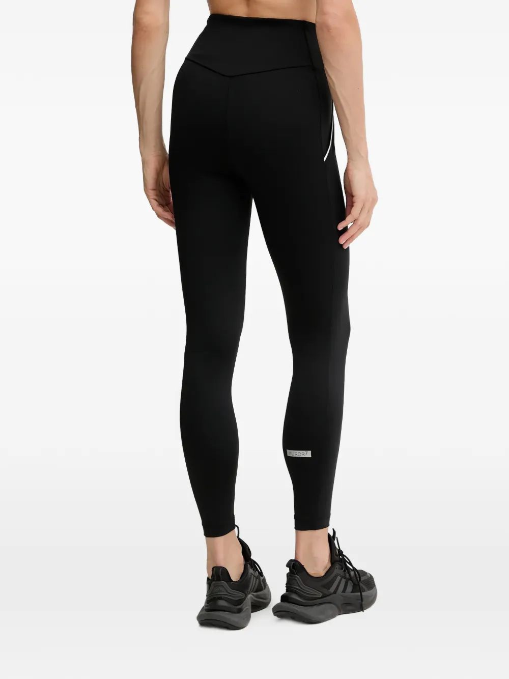 Ea7 Emporio Armani Broek met logo afwerking Zwart