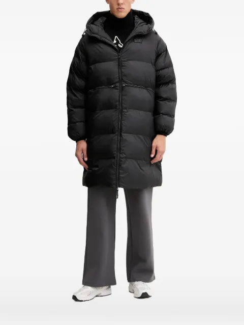 Ea7 Emporio Armani logo patch padded coat