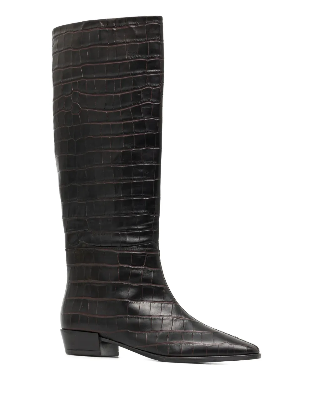 Copenhagen pointed-toe crocodile-effect knee-high boots | Knee-High Boots | Image 2
