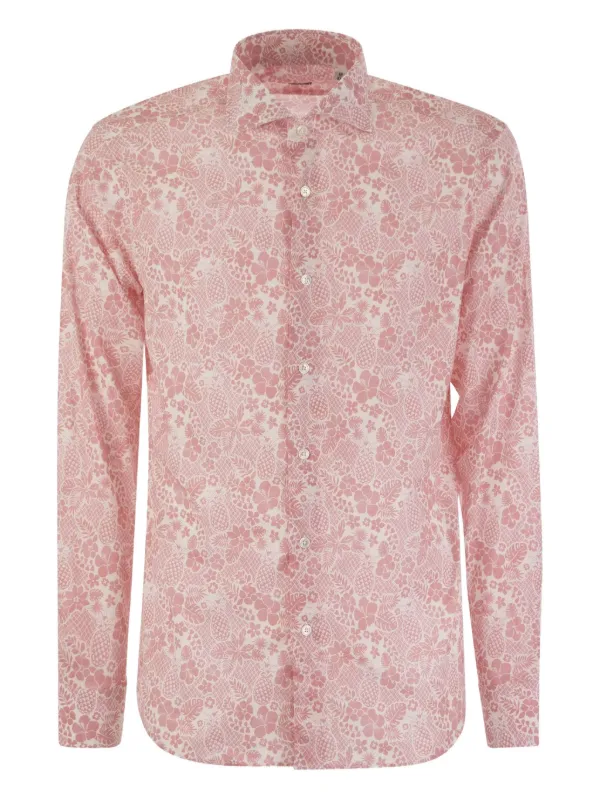 Fedeli Printed Shirt in Pink