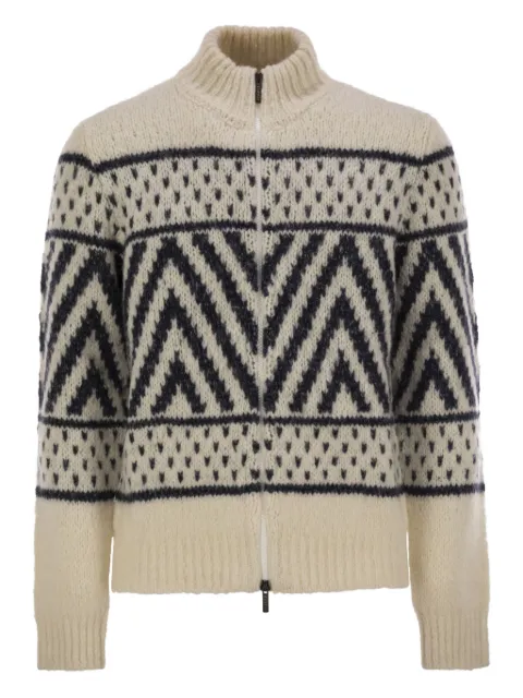 Peserico zip-up high-neck cardigan