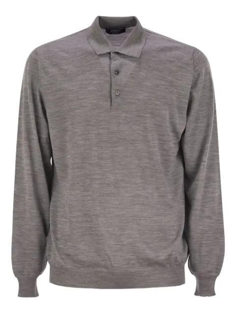 Fedeli three-button virgin-wool polo shirt