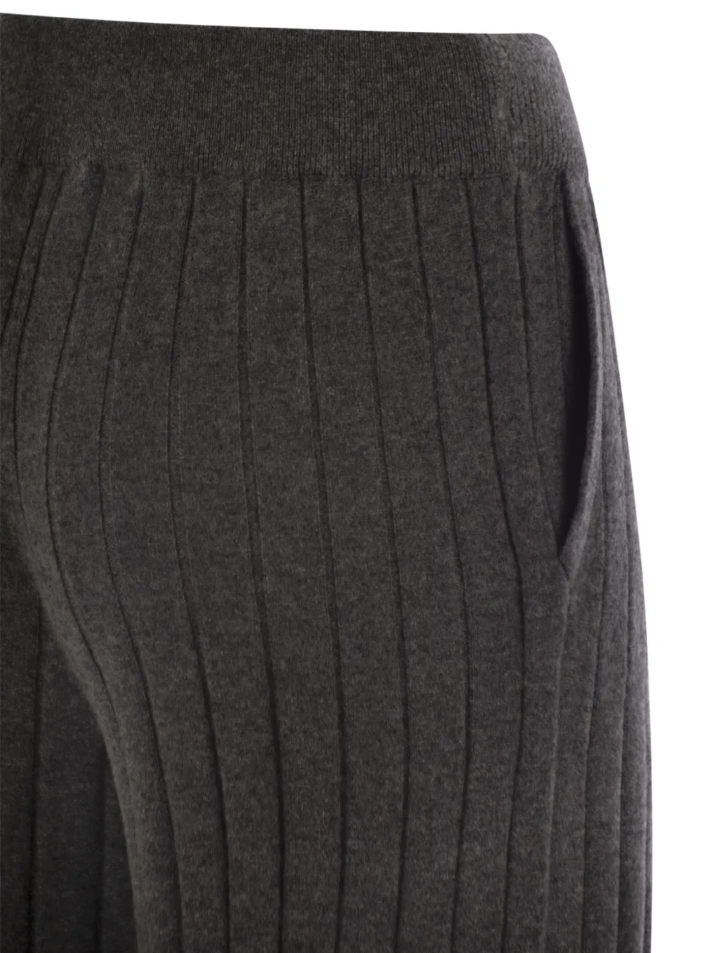 Brunello Cucinelli Geribbelde broek Grijs