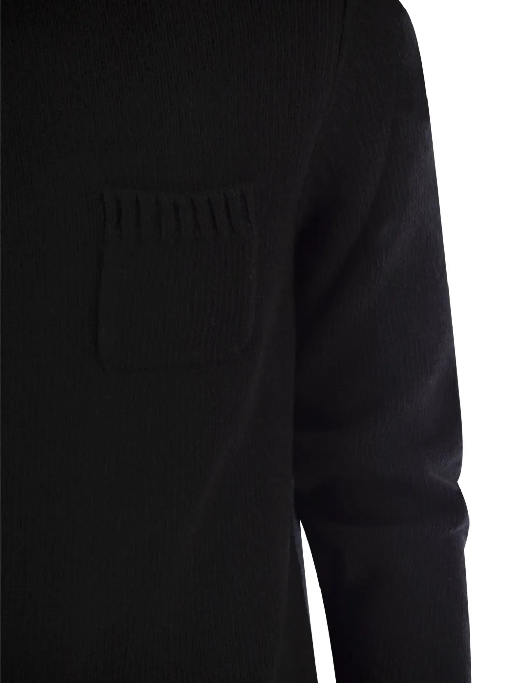 Fedeli Wool And Cashmere Turtleneck Jumper In Black