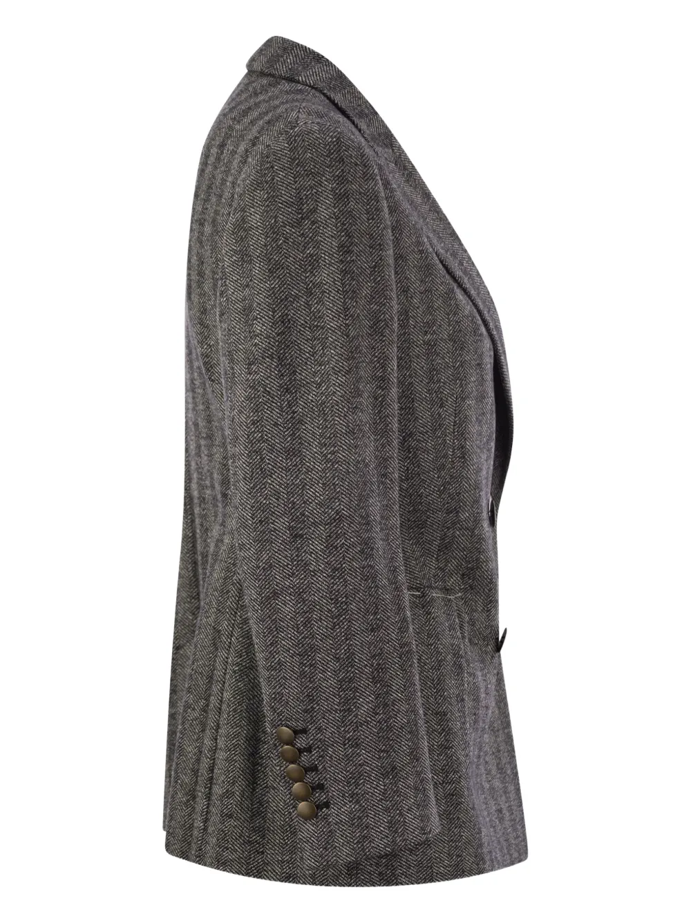 Saulina Assunta Herringbone Blazer In Gray