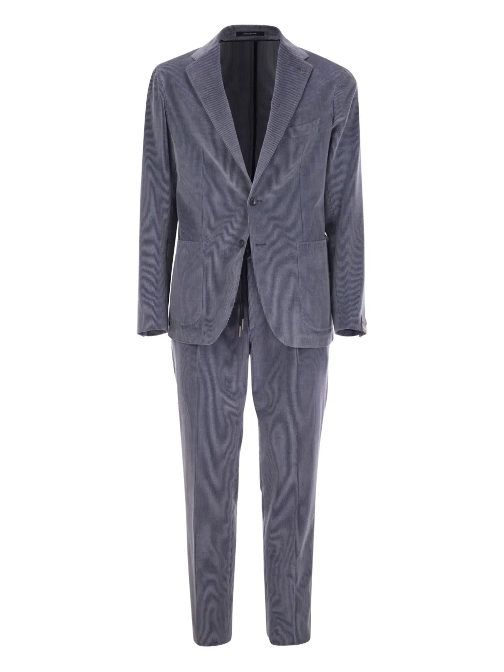 Tagliatore Completo monopetto a coste - Blu