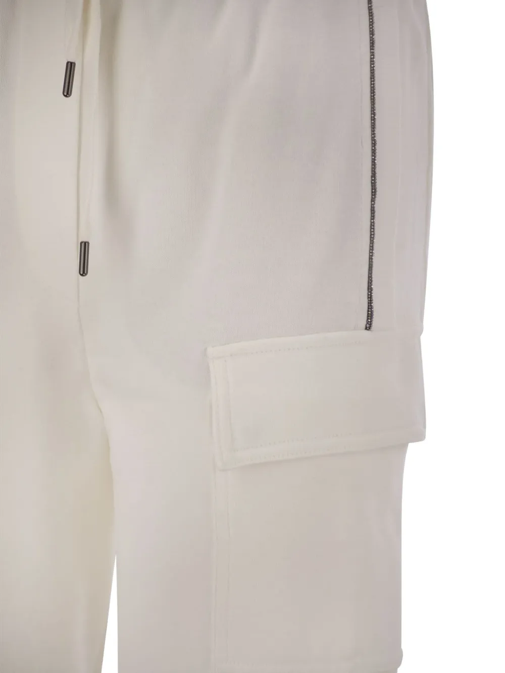 Brunello Cucinelli Drawstring Cargo Track Pants In Multi