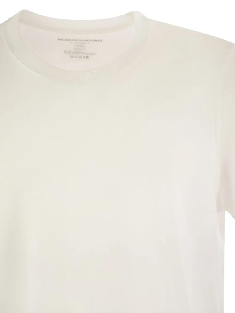 Majestic Filatures T-shirt met ronde hals Wit