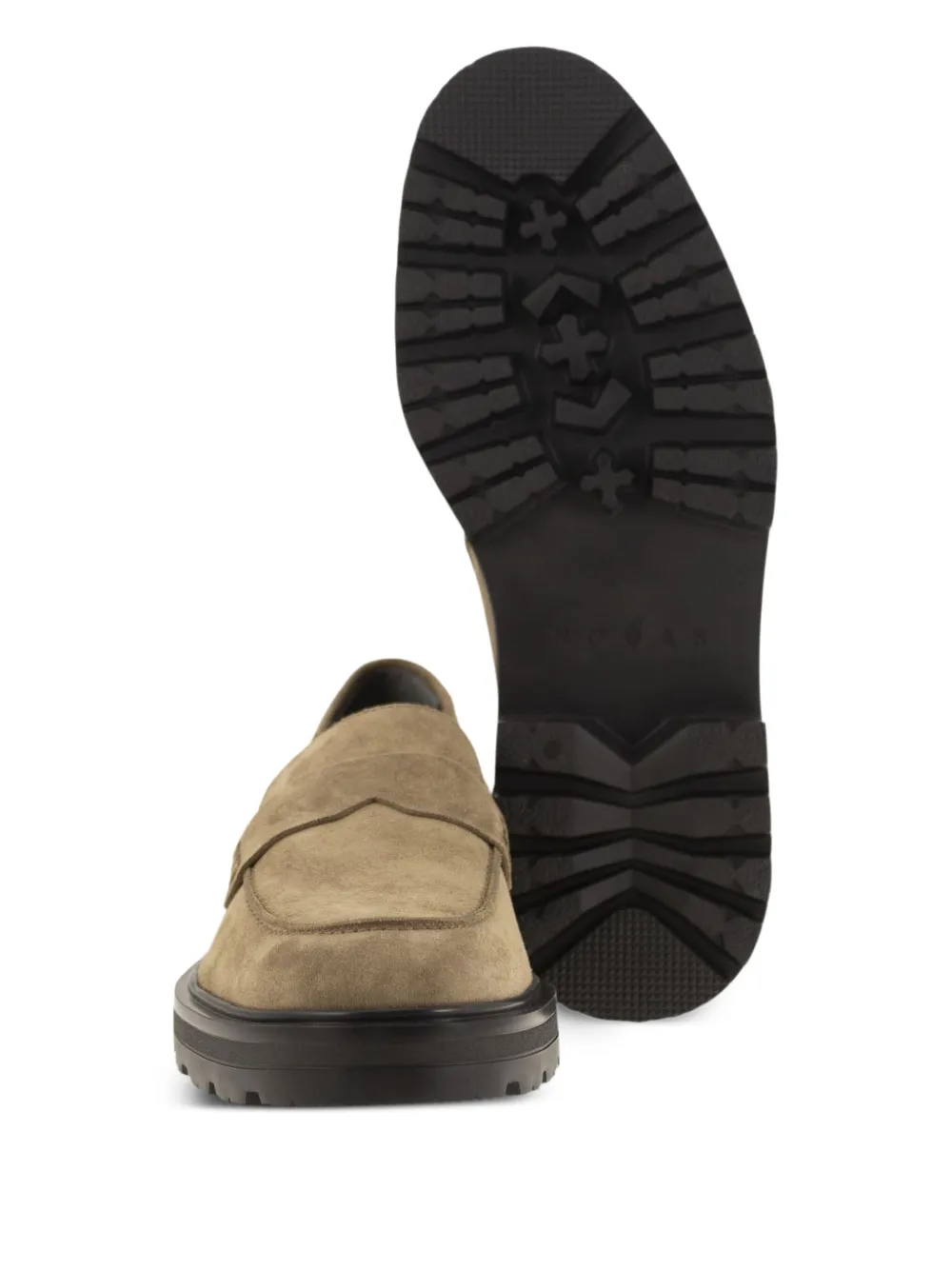 Hogan H673 loafers met chunky zool Beige