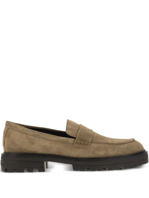 Hogan H673 saddle lug-sole loafers