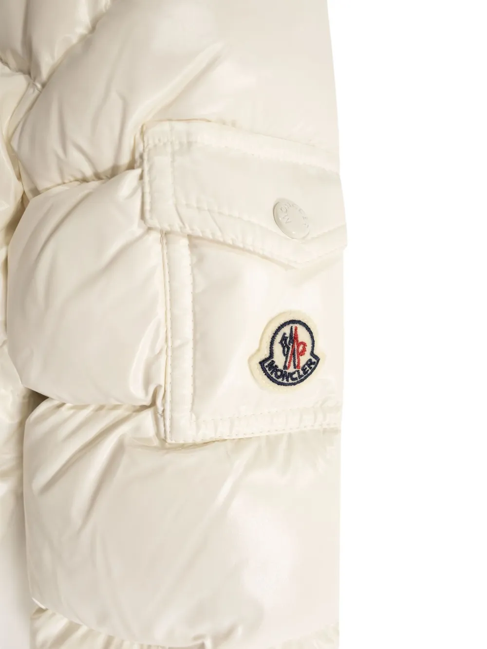  Moncler Enfant Maire Hooded Quilted Jacket - Neutrals 