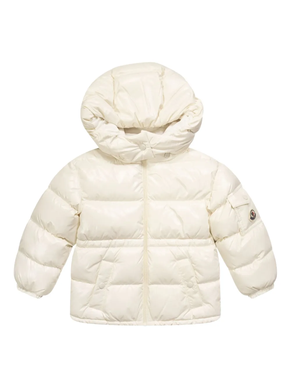 Moncler Enfant Maire gewatteerd jack met capuchon Beige