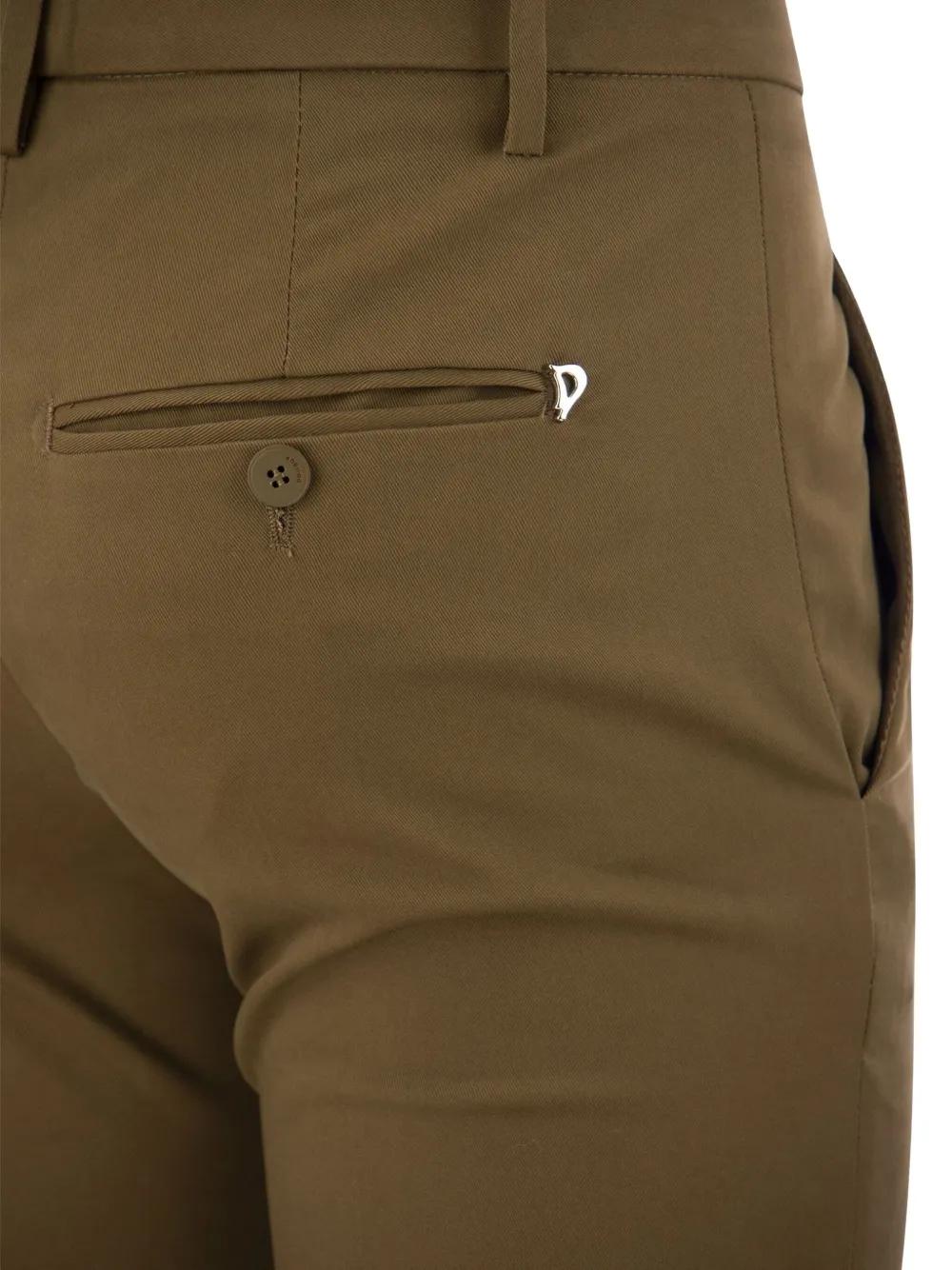 DONDUP Broek met riemlussen Groen