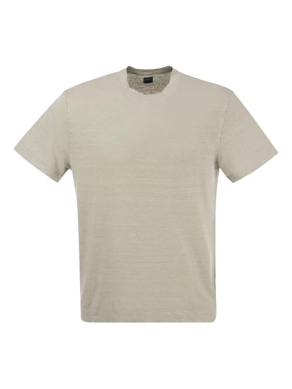 Fedeli short-sleeve linen T-shirt | Neutrals | Image 1