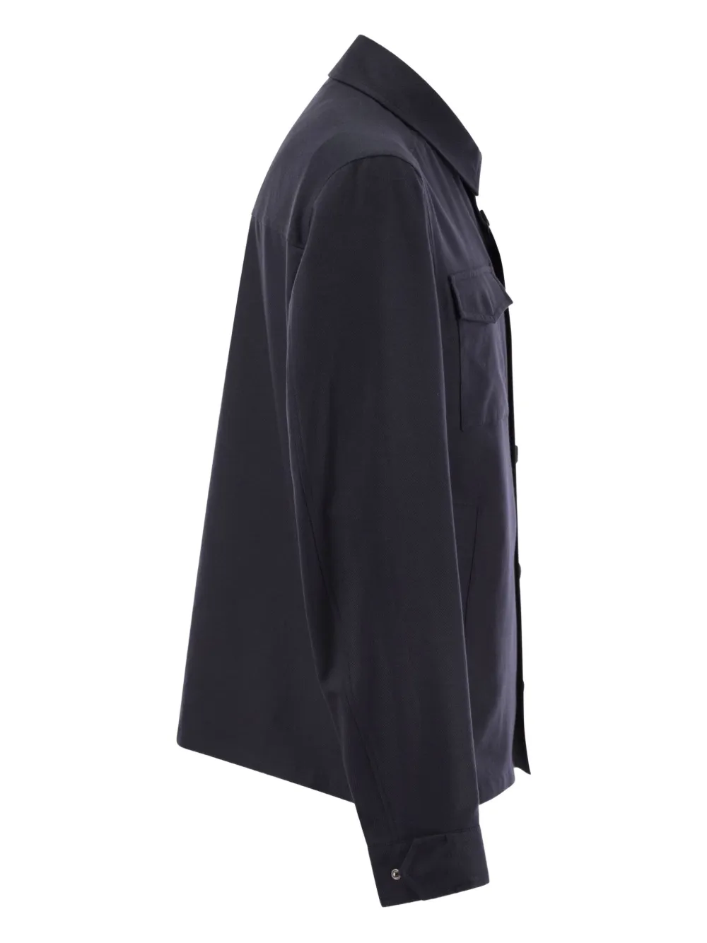  Herno Flap-pockets Button-fastening Shirt Jacket - Blue 