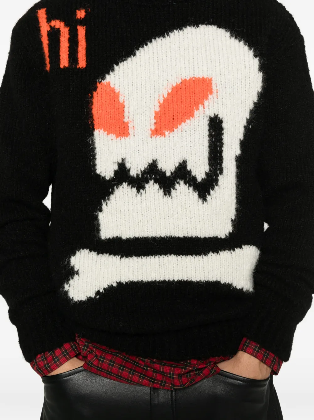Walter Van Beirendonck Hi Knit Sweater In Black