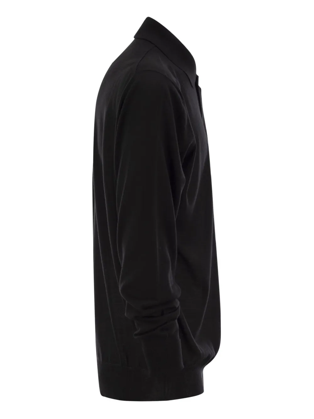 PT Torino Wool Polo Shirt in Black, view 2