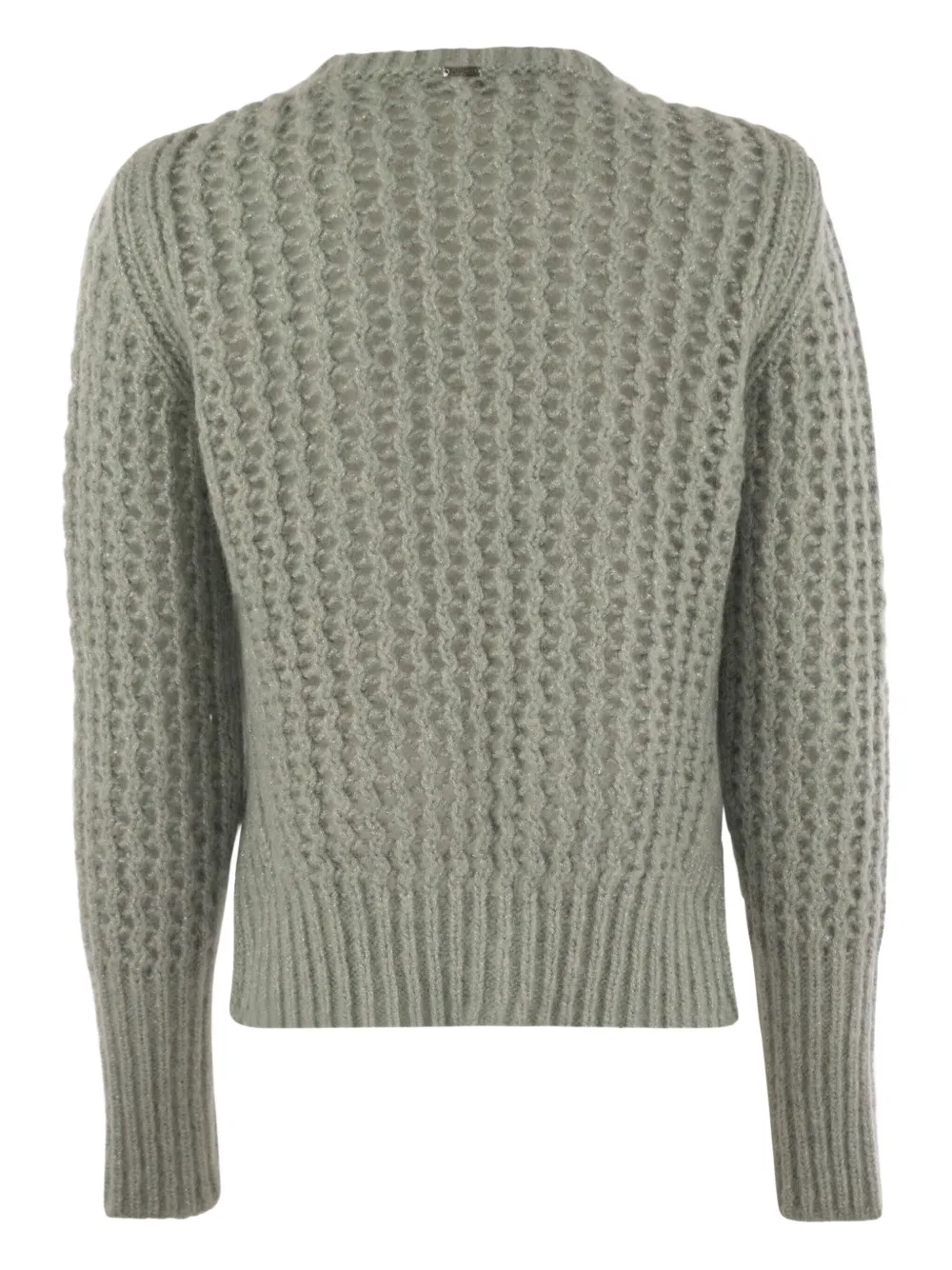  Herno Open-knit Crew-neck Sweater - Green 