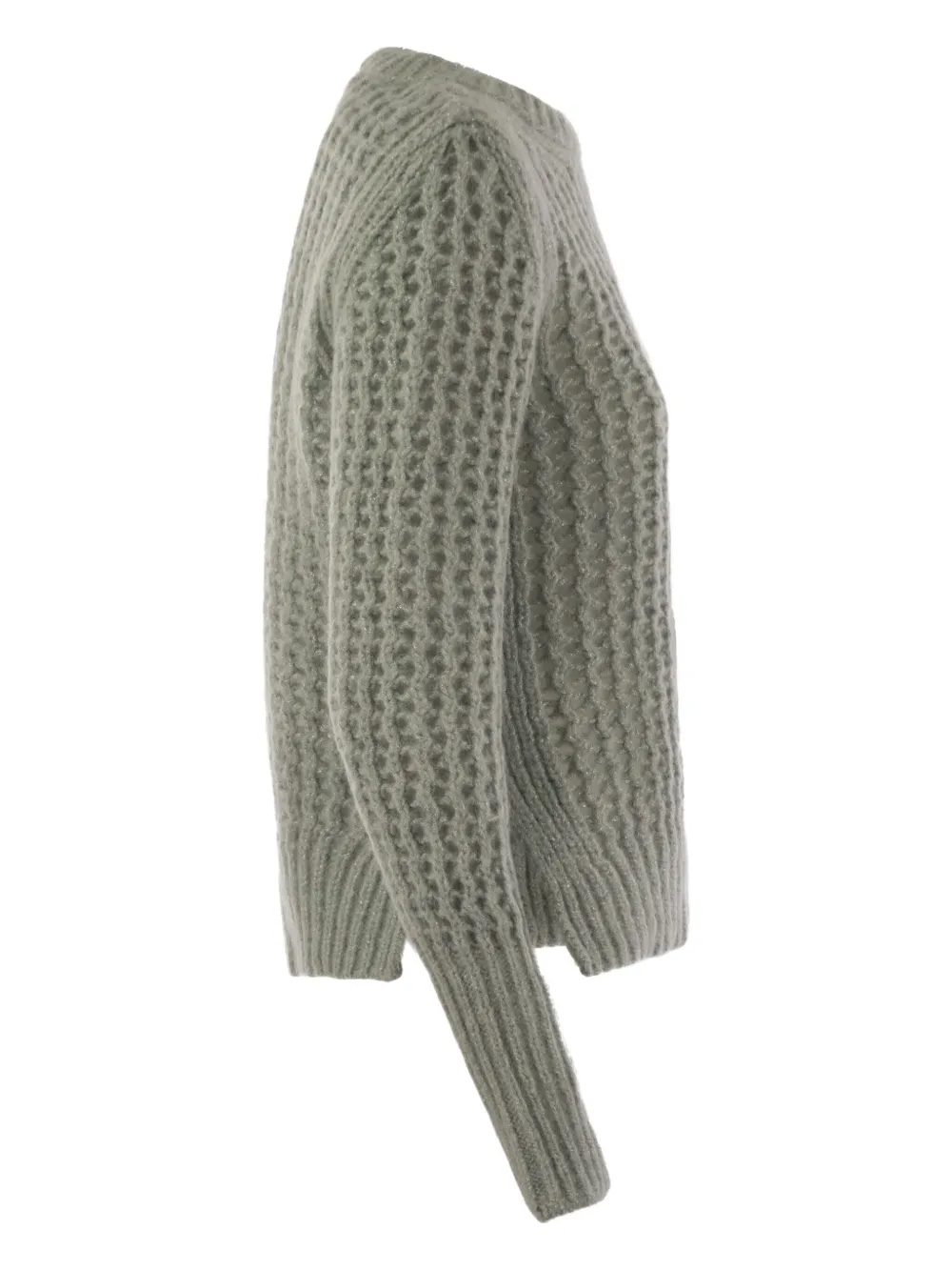 Herno Open-knit Crew-neck Sweater - Green 