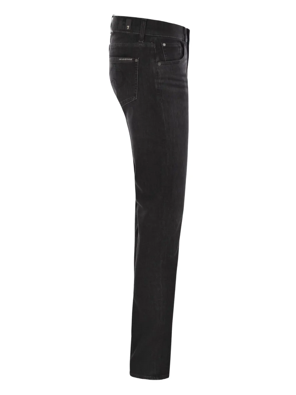 7 For All Mankind Jeans met toelopende pijpen en vijf zakken Zwart