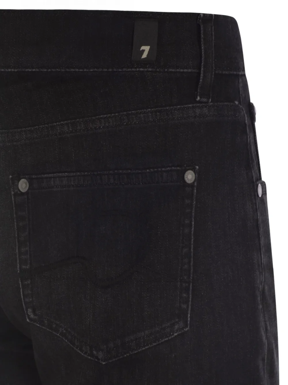 7 For All Mankind Jeans met toelopende pijpen en vijf zakken Zwart