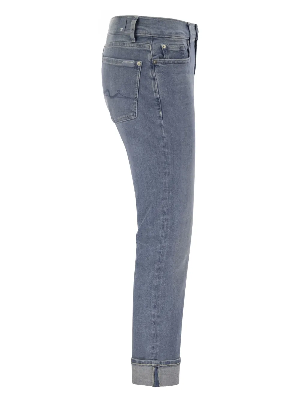 7 For All Mankind Jeans met opgerolde riem - Blauw