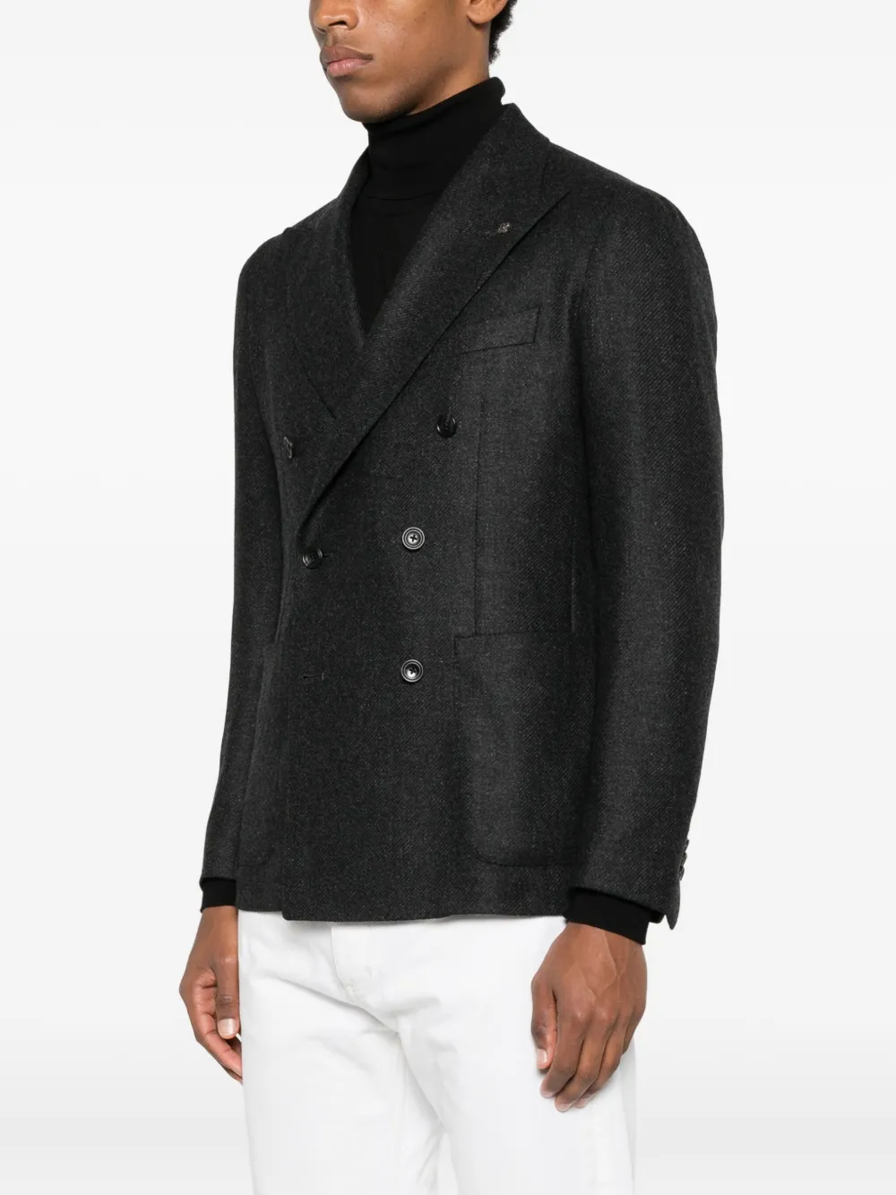 Tagliatore Jack met dubbele rij knopen en zak Grijs