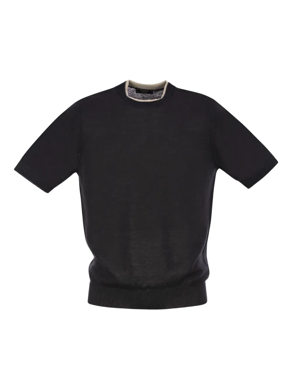 Peserico T-shirt in linen and cotton yarn - Nero