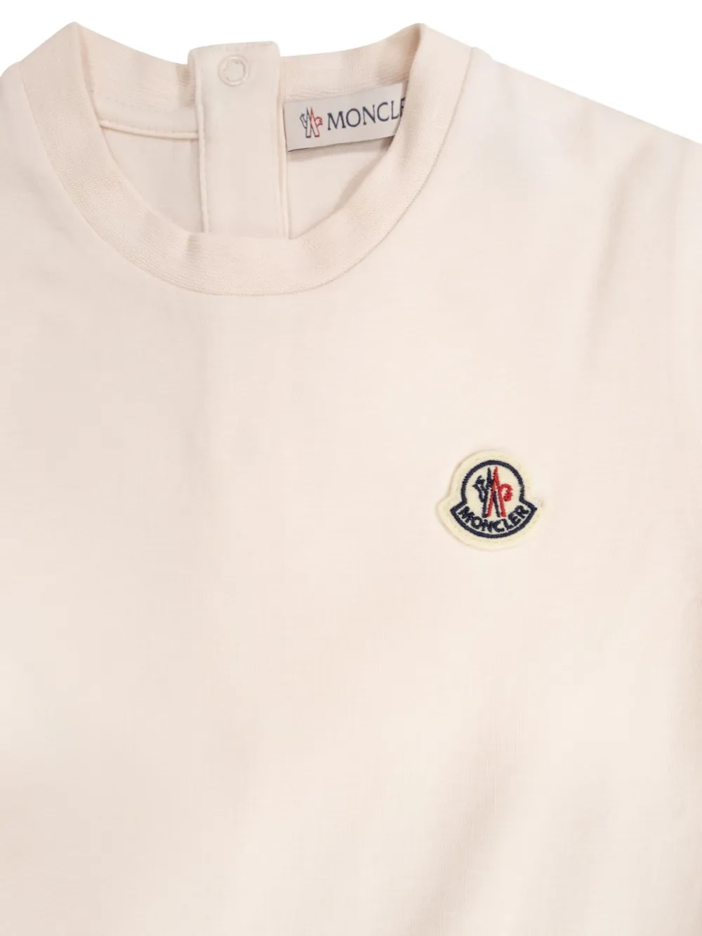Moncler Enfant Gelaagde jurk met logo-applicatie Roze