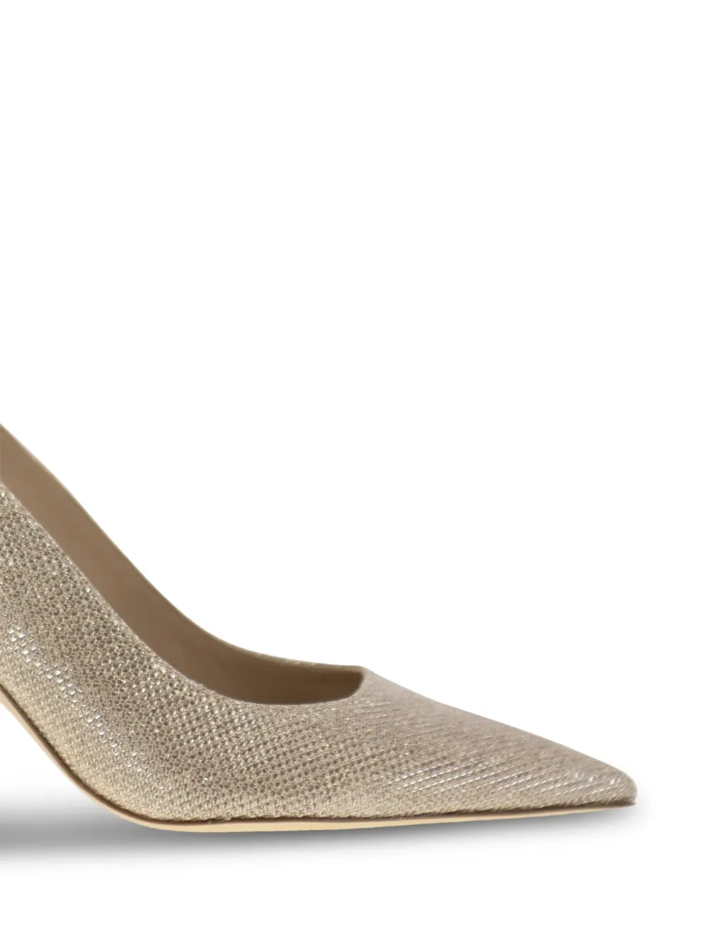 Stuart Weitzman 75 mm slingback pumps met puntige neus Goud