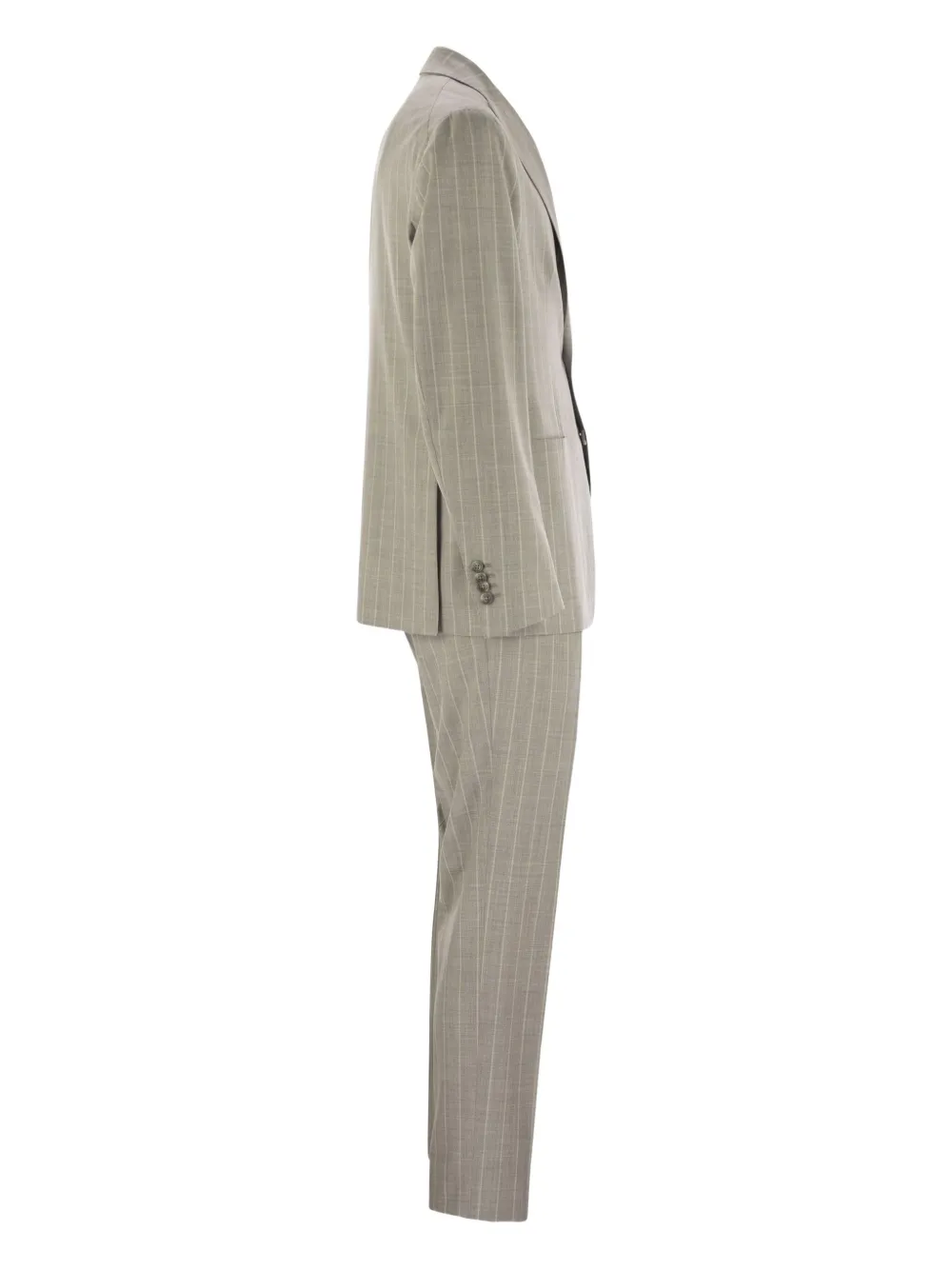 pinstripe two-button suit