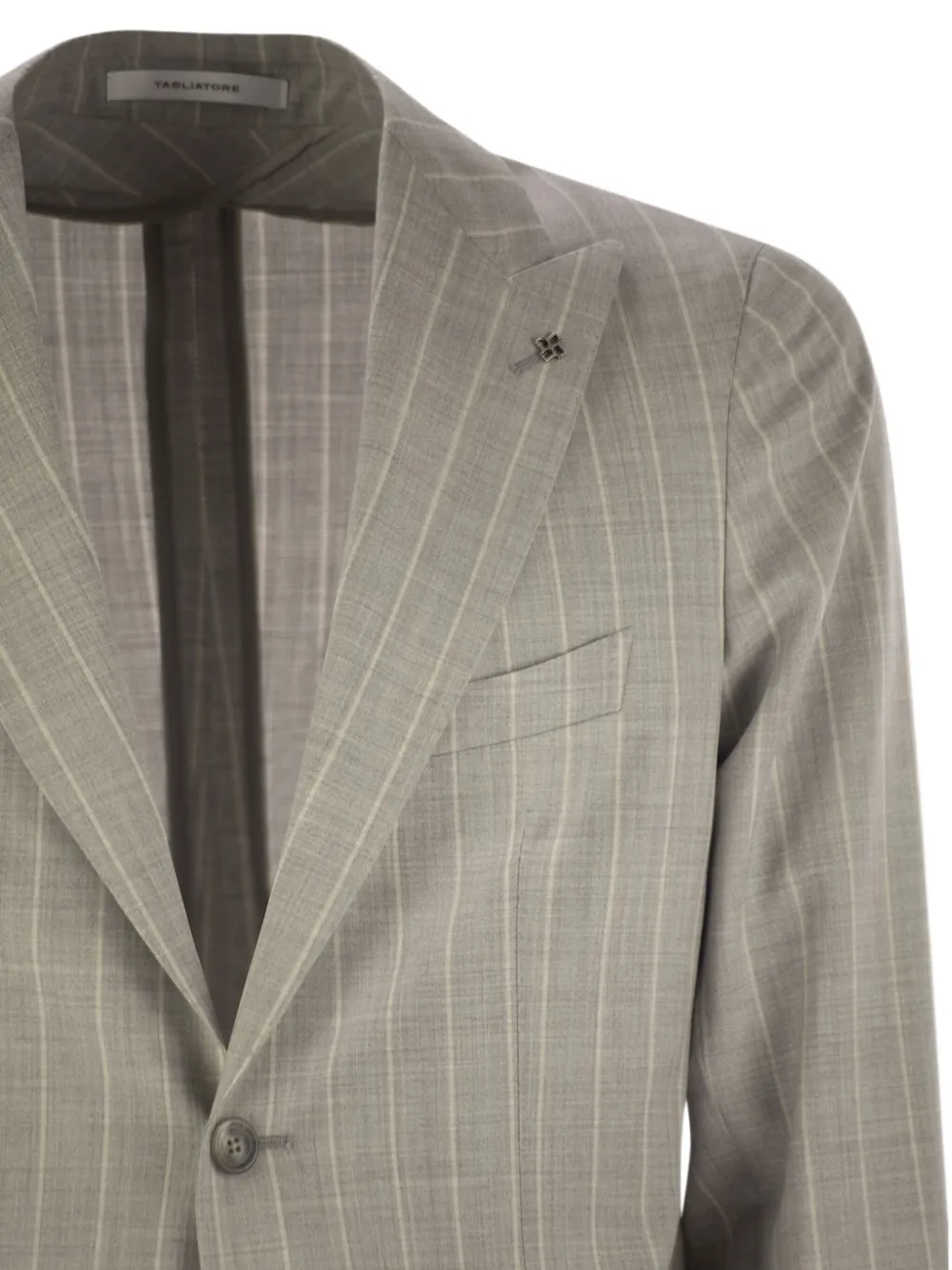 pinstripe two-button suit