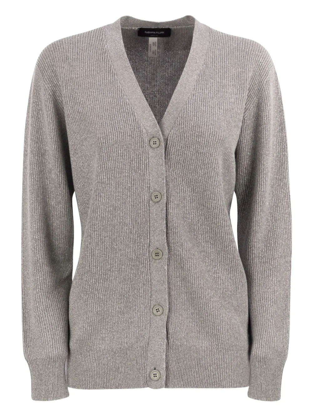 Fabiana Filippi Cardigan con scollo a V - Grigio