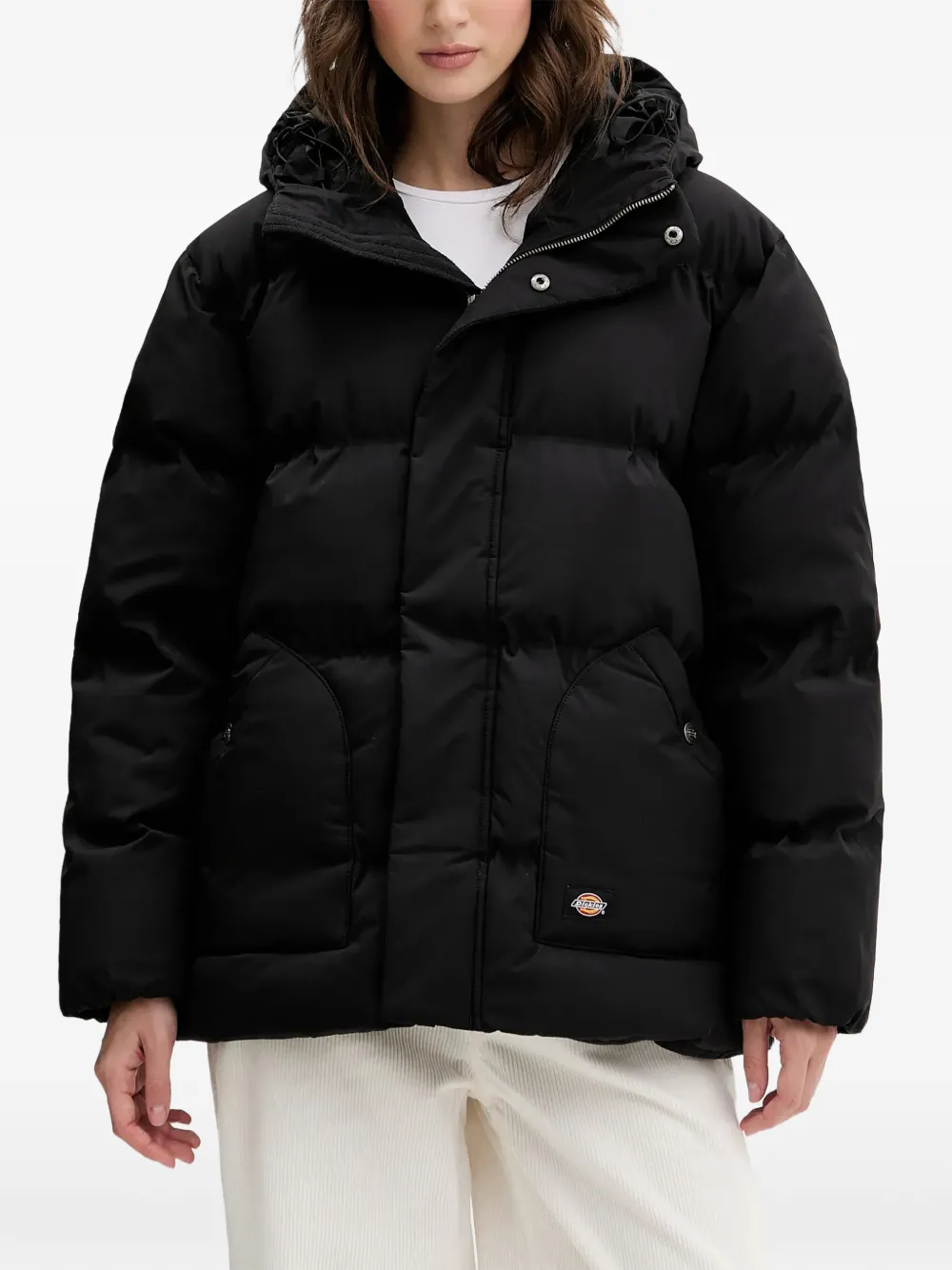 DICKIES hooded puffer jacket - Nero