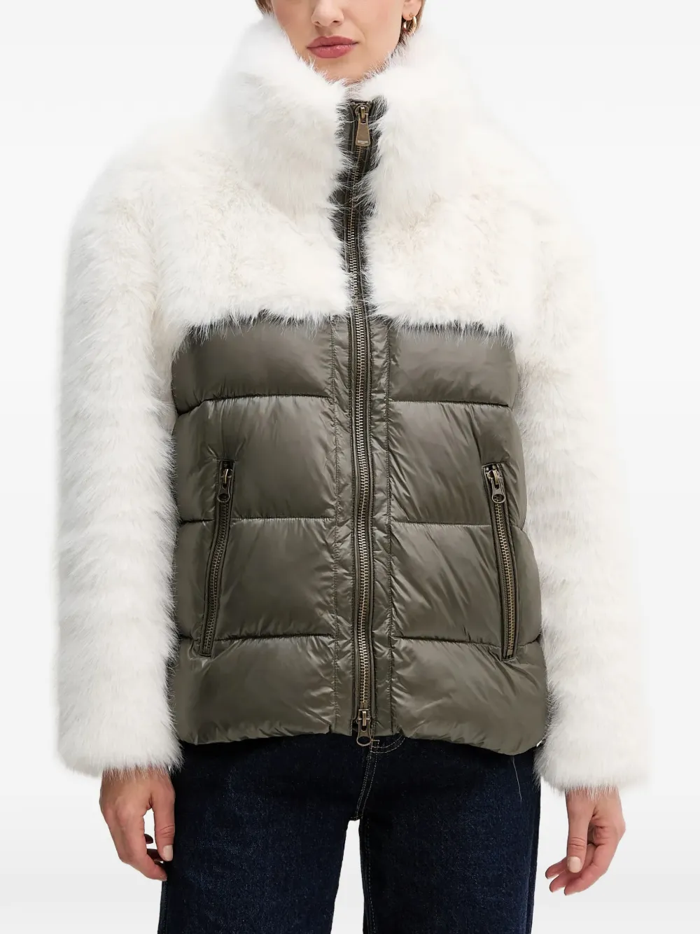 Blauer panelled jacket - Bianco