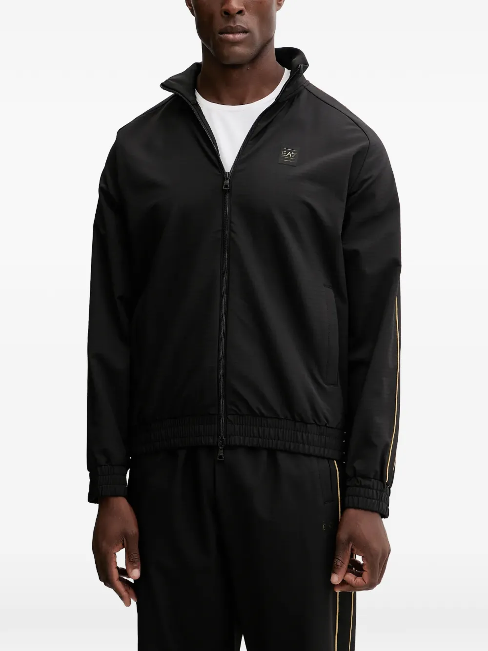 Ea7 Emporio Armani zip logo tracksuit - Nero