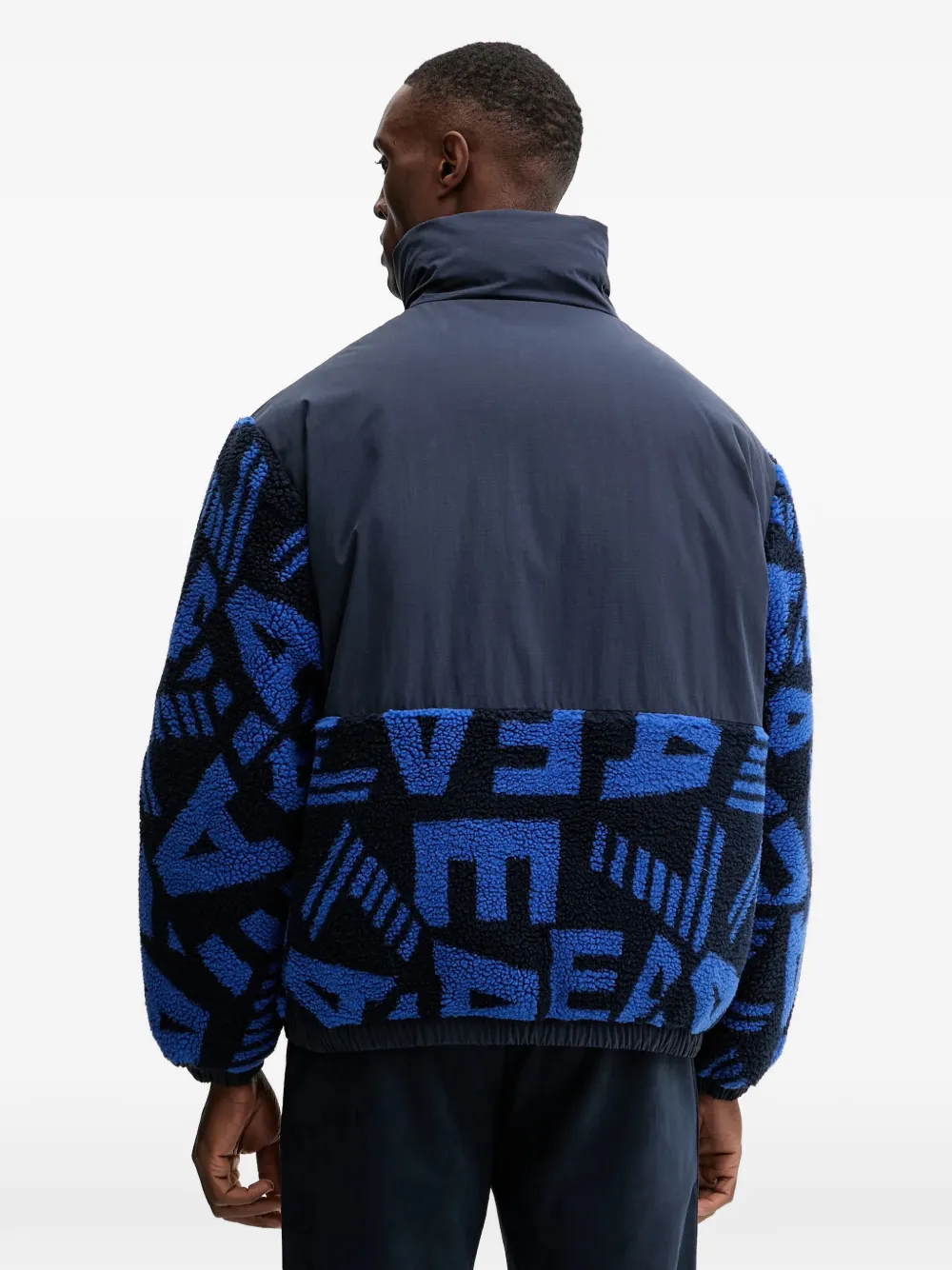 Ea7 Logo-patch Jacket In Blue