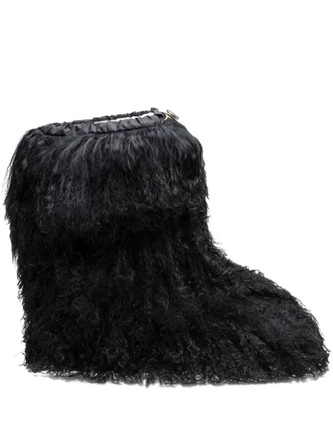 BOGNER furry wool  boots